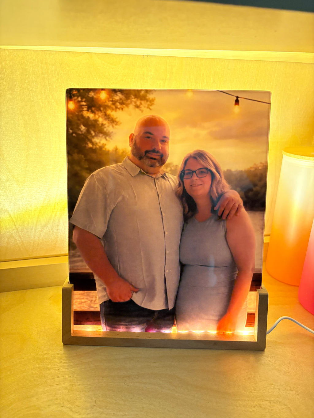 Custom 5x7 Lighted Glass Photo