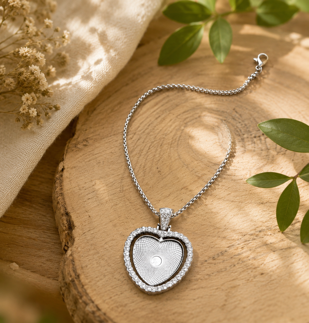 Personalized Heart Photo Necklace